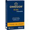 U.G.A. Nutraceuticals Srl Omegor Kids - Integratore per lo sviluppo fisico ed intellettivo - gusto tutti frutti - 60 capsule masticabili