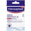 BEIERSDORF SpA Hansaplast Cerotti Aqua Protect XL, Cerotti impermeabili per grandi ferite, 5 pezzi da 6 x 7 cm