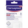 BEIERSDORF SpA Hansaplast Cerotti Sensitive XL, Cerotti medicazione per ferite medio-grandi, 5 pezzi da 6 x 7 cm