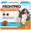 BOEHRINGER ING.ANIM.H.IT.SpA FRONTPRO x3 Compresse Masticabili Antiparassitario Per Cani (10-25Kg) Contro Pulci e Zecche