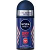 NIVEA (BEIERSDORF SpA) Nivea Men Dry Impact Deodorante Roll on 50 ml, Deodorante uomo per 72h di protezione antitraspirante
