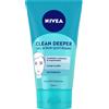 NIVEA (BEIERSDORF SpA) Nivea Clean Deeper Gel Scrub Viso Quotidiano 150 ml, Esfoliante viso per la cura della pelle grassa