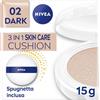 NIVEA (BEIERSDORF SpA) Nivea Q10 Plus Anti-Age 3in1 Skin Care Cushion Dark 15 ml, Crema viso colorata anti-età FP15