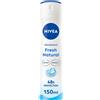 NIVEA (BEIERSDORF SpA) Nivea Fresh Natural Deodorante Spray 150 ml, Deodorante antitraspirante per una protezione 48h