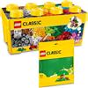 BRICK Flip LEGO Classic Scatola mattoncini creativi media + Base verde (10696 + 11023), Set combinato con scatola portaoggetti e piastra di base