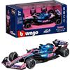 Burago Bburago - F1 BWT Alpine A525 2025#10 Gasly, Auto Diecast in Scala 1:43 con Dettagli Autentici, Replica F1 Alpine, Livrea Blu/Rosa, Licenza Ufficiale, Età Consigliata 3+ Anni