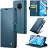 Rerzoiro Cover per Xiaomi Redmi Note 9S / Xiaomi Redmi Note 9 Pro Custodia Portafoglio [Blocco RFID] Premium Pelle PU Wallet Case Flip Libro con Porta Carte Slot Supporto Flip Case, Blu