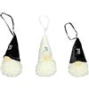 hermet Juventus F.C, Tris di Gnomi Natalizi, 3 Folletti, Altezza 10 Cm, Decorazioni Albero Di Natale, Bianco e Nero, Prodotto Ufficiale Juventus