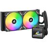 Sharkoon Dissipatore cpu a liquido Sharkoon S50 ARGB 2x120mm Nero [4044951044962]