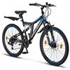 Chillaxx Bicicletta Falcon Premium Mountain Bike in 24 e 26 pollici - Bicicletta per ragazzi, ragazze, uomini e donne - Freno a disco - Cambio a 21 velocità - sospensione completa