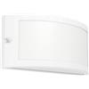 Eglo Applique esterna Poggiarello, lampada da parete bianca in plastica, luce con attacco E14, IP54