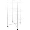 MSV - Stendibiancheria a torre a 3 livelli - Acciaio bianco - Capacità di asciugatura 23 m - Dimensioni 63x63x135 cm - Robusto e versatile - Per vestiti e tappeti - Ottimizzato per piccoli spazi