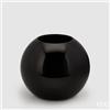 EDG Enzo De Gasperi Vaso Sfera H 27 Cm D 31 Cm Vetro Molato Black
