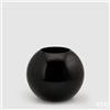 EDG Enzo De Gasperi Vaso Sfera H 20 Cm D 23 Cm Vetro Molato Black