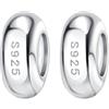 Annmors 925 Sterling Silver Clips Distanziatore Catena di Sicurezza Ferma Ciondoli Ciondolo in Vetro di Murano per Donna Bracciale Collana Gioielli Regalo