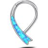 NovaNavel Piercing naso nodo blu opale in argento