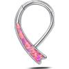 NovaNavel Piercing naso nodo bordeaux opale in argento