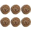 PATIKIL 3 inch Palline in Vimini di Rattan, 6 PCS Palline Decorative per Centrotavola Ciotole Matrimonio Festa Decorazione Casa DIY Artigianato, Albero Secco