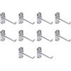 TopHomer 10 ganci per scaffali da supermercato, resistenti, con foro quadrato, ganci in metallo, per supermercati, garage, vendita al dettaglio (100 mm)