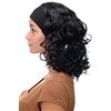 WIG ME UP - Parrucca Donna Fascetta(fissa) Voluminosa Chioma Ricciuta Lunga fino alle Spalle Nero e Nero velluto BRO-704-1B