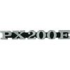 RMS Emblema/SCRITTA 'PX 200 e' per Vespa lato aspirante PX 200 - 2 Pins 162 X 20 mm distanza tra i fori 105 mm