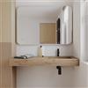 Parama Lavabo sospeso con vasca a destra in hpl 120cm rovere miele | Ledro