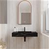Parama Lavabo sospeso in hpl 80cm effetto marmo scuro | Ledro