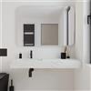 Parama Lavabo sospeso con vasca a sinistra in hpl 120cm calacatta bianco | Ledro