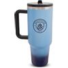 Hy-Pro Borraccia termica con manico e cannuccia, in metallo con cannuccia, portatile, per sport e uso quotidiano, con licenza ufficiale Manchester City, 1,18 l, design in acciaio inox