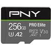 PNY 256GB PRO Elite C10 U3 V30 A2 microSDXC Scheda di Memoria Flash
