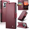 Rerzoiro Cover per Xiaomi Redmi Note 15 Pro Plus 5G/Redmi Note 15 Pro+ 5G Custodia Portafoglio [Blocco RFID] Premium Pelle PU Wallet Case Flip Libro con Porta Carte Slot Supporto Flip Case, Rosso