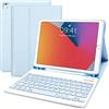 tititinita Tastiera Custodia per iPad da 9,7 Pollici 6a generazione 2018/5a generazione 2017/iPad Pro 9.7/iPad Air 2/iPad Air 1, Rimovibile Magnetic Wireless Tastiera Bluetooth Cover con Tastiera, Blu