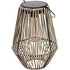 Gadgy Lampada Solare da Giardino con Effetto Rattan - Lanterna Solare per Esterni Impermeabile - Luce Decorativa a LED per Giardino, Balcone o Tavolo - Ricaricabile ed Ecologica
