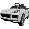 Pilots Kids Auto Elettrica per Bambini Porsche Cayenne 12V Bianco Telecomando