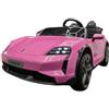 Pilots Kids Auto Elettrica per Bambini Porsche Taycan 24V 2 Posti Rosa Bluetooth