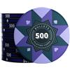Bullets Playing Cards, Poker Chip Paulie in ceramica con valori, rotolo da 25 (viola, 500)