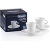 Delonghi Tazzine per espresso in porcellana, 70 ml, set di 2 DLSC308