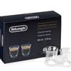 Delonghi Collezione Espresso, 90 ml, set di 6 bicchieri in vetro a doppia parete DLSC300