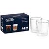 Delonghi Bicchieri termici in vetro a doppia parete, 400 ml, set di 2 DLSC318