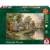 Schmidt Puzzle da 1500 Pezzi - Thomas Kinkade: Paese Lungo il Fiume