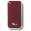NICE TELECOMANDO RADIOCOMANDO ORIGINALE NICE 2 TASTI 433MHz INTI ROSSO