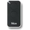 NICE TELECOMANDO RADIOCOMANDO ORIGINALE NICE 2 TASTI 433MHz INTI NERO