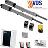 VDS KIT COMPLETO CANCELLO A BATTENTE DUE ANTE 3,5 METRI FOTOCELLULE TELECOMANDI LAMPEGGIANTE QUADRO COMANDO LINEAR