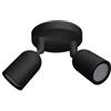 OPTONICA SPOTLIGHT FIXTURE PLASTIC BLACK 2*GU10-SOCKET IP20 MAX-10W