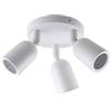 OPTONICA SPOTLIGHT FIXTURE PLASTIC WHITE 3*GU10-SOCKET IP20 MAX-10W