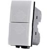 TOT DOPPIO PULSANTE (10A-250V) 827B COMPATIBILE BTICINO LIVING INTERNATIONAL E LIGHTBIANCO