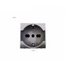 TOT PRESA SCHUKO UNIVERSALE (16A-250V) 814N COMPATIBILE LIVING INTERNATIONAL ARGENTO