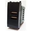 TOT PRESA USB 2A 621N COMPATIBILE VIMAR PLANA NERA