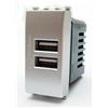 TOT PRESA USB 2A 621A COMPATIBILE VIMAR PLANA ARGENTO