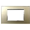 TOT PLACCA 8003BL-4 3P CHAMPAGNE COMPATIBILE BTICINO LIVING INTERNATIONAL E LIGHT IN VETRO
